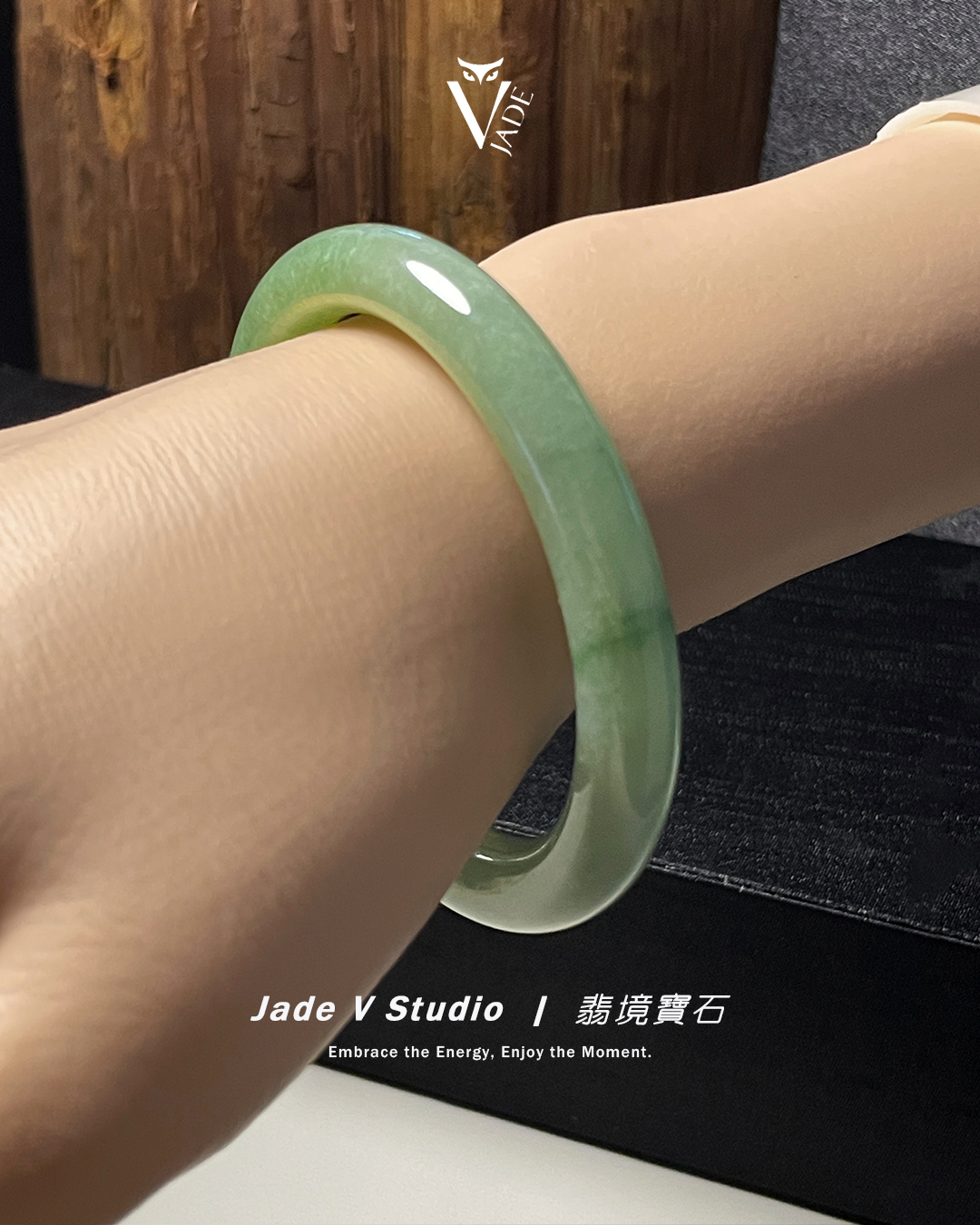 【JadeV｜翡境寶石】細糯 果綠 綠翡 翡翠 圓條