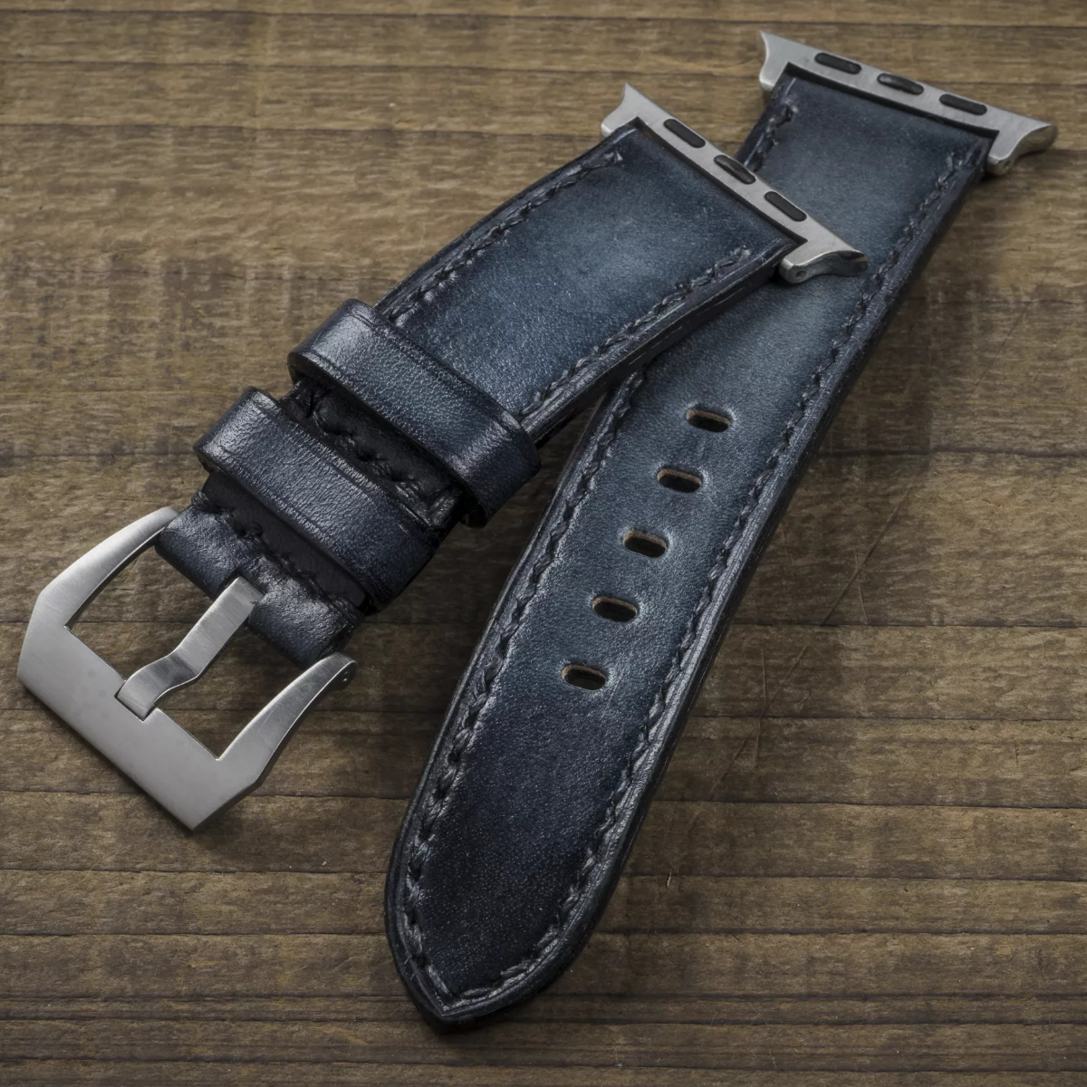 【沃坦】磨砂牛皮錶帶 Apple Watch / 002 丹寧藍