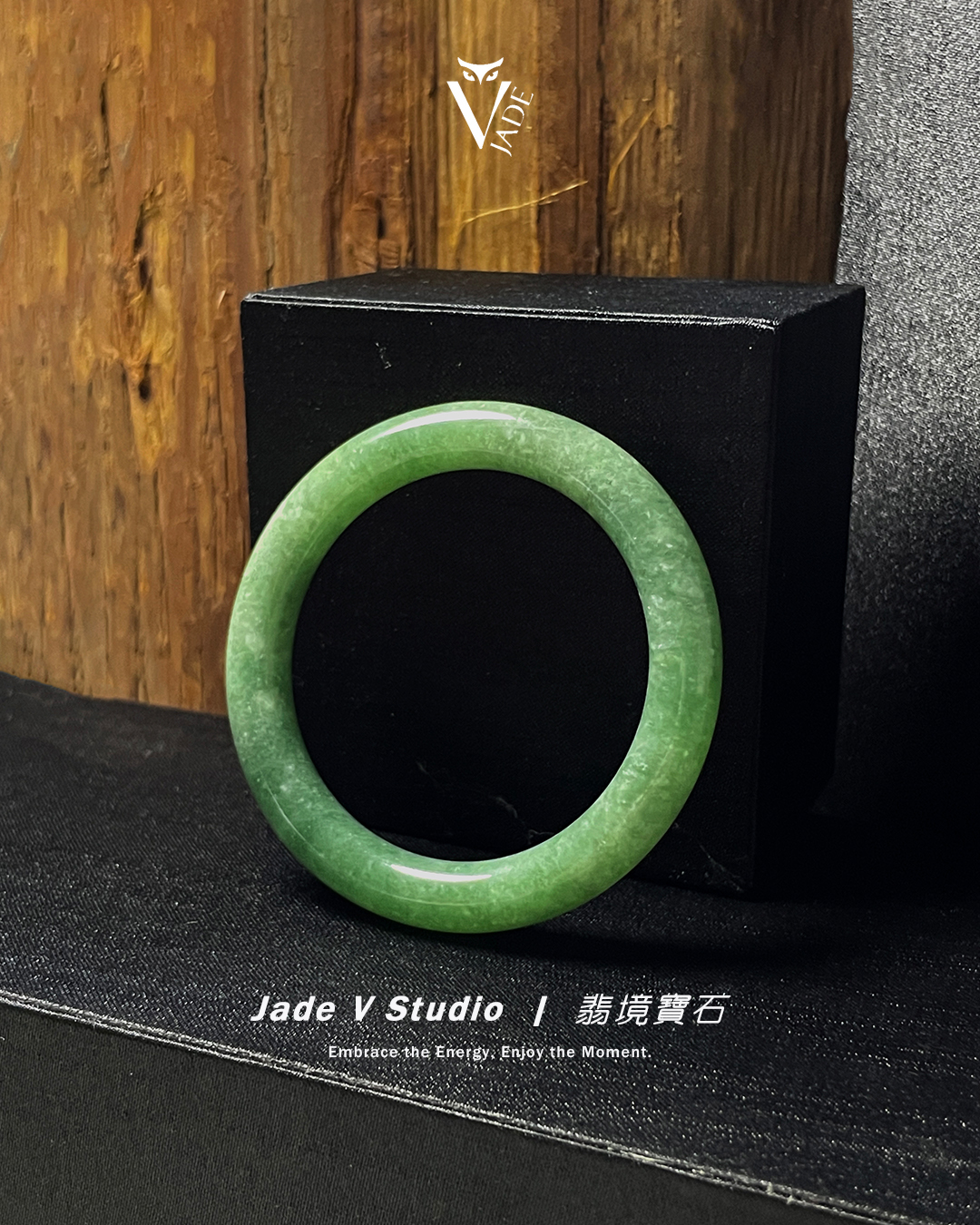 【JadeV｜翡境寶石】細糯 翠綠 綠翡 翡翠 圓條