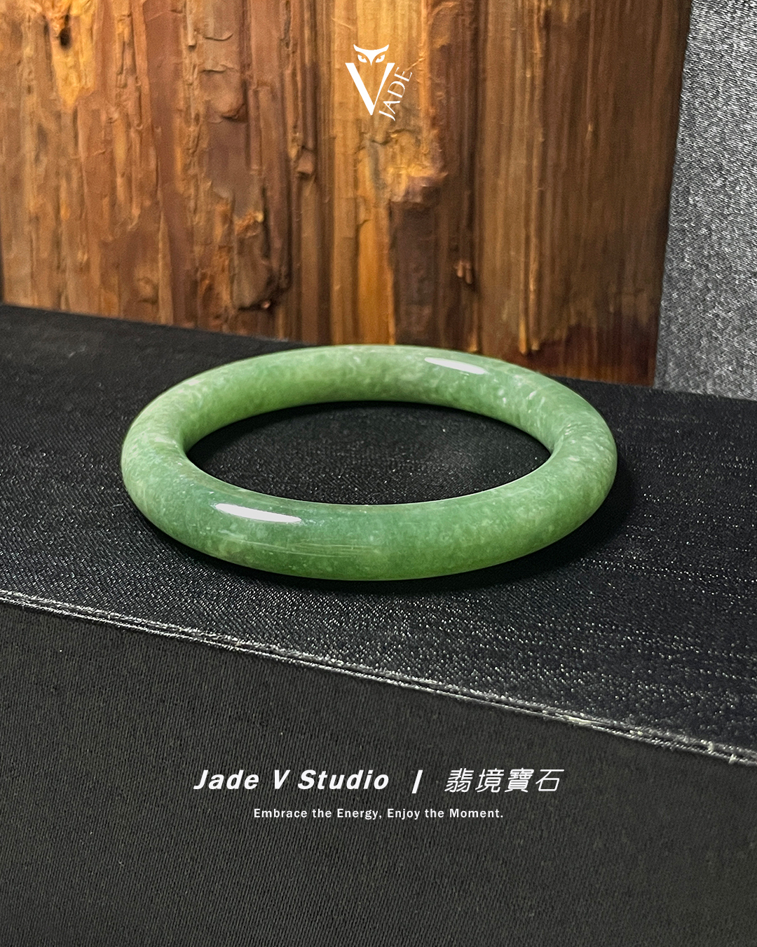【JadeV｜翡境寶石】細糯 翠綠 綠翡 翡翠 圓條