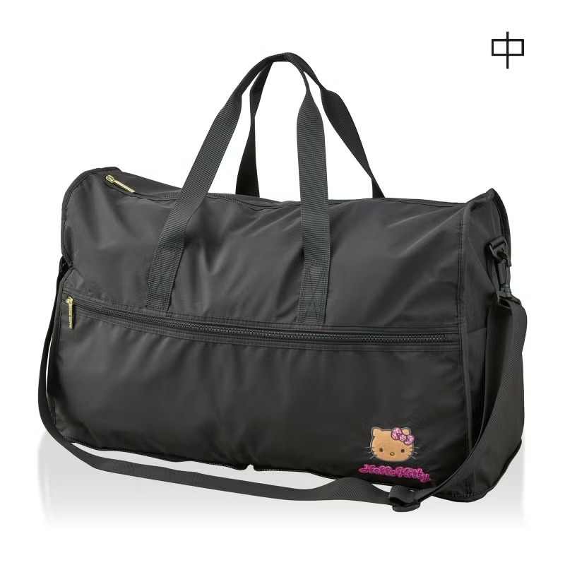 26163 Sanrio Hello Kitty 折疊波士頓包 曬黑版 黑色 M Size #JP-SI-HPL0002SA24