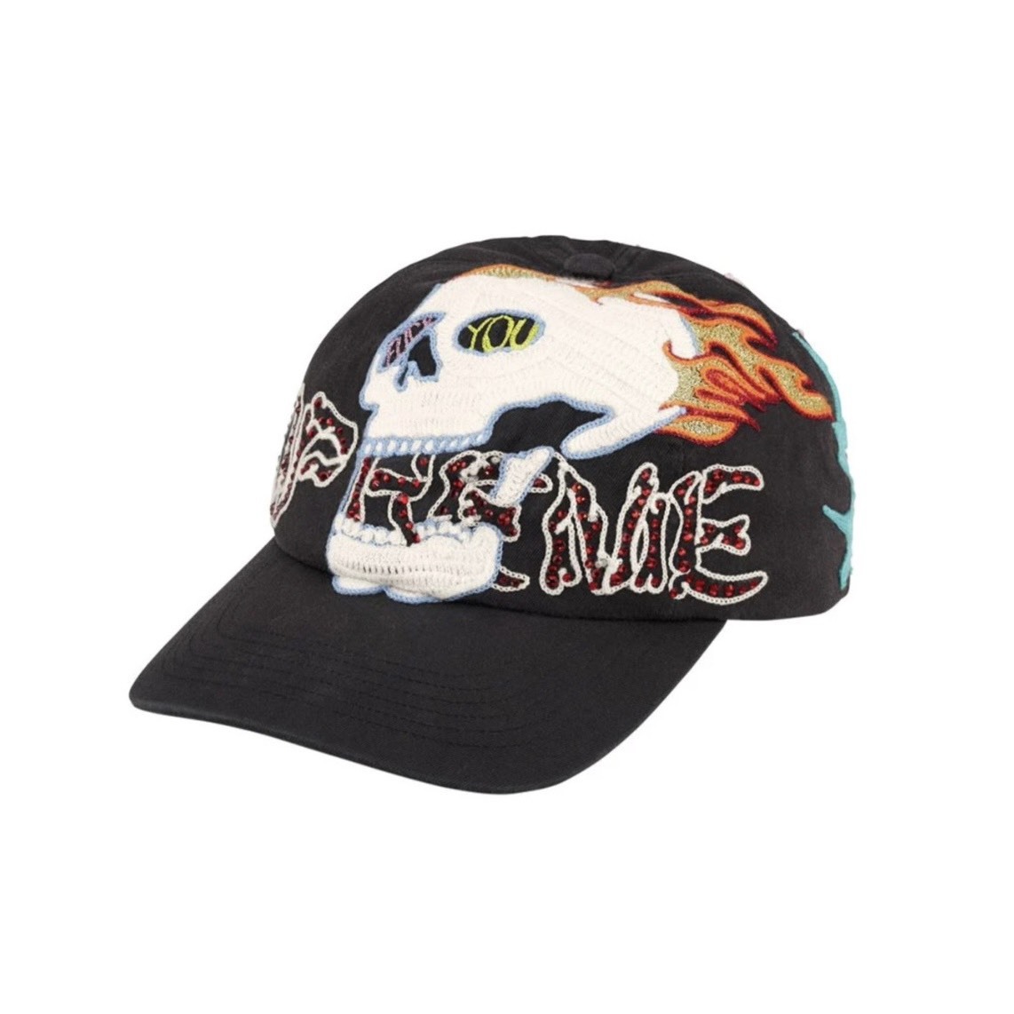 -(B05)-SUPREME WFST 6-PANEL CAP FW26 滿版 六分割帽 水鑽 骷髏 黑色/藍色/紅色/白色/粉色-FW26H57
