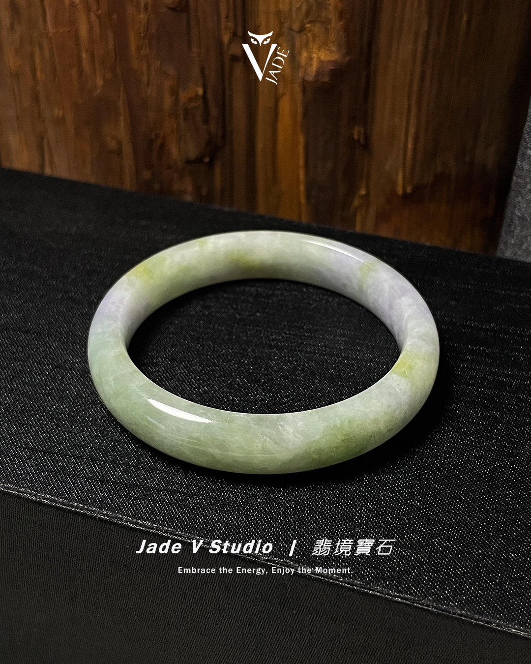 【JadeV｜翡境寶石】三彩 福祿壽 翡翠 平安鐲