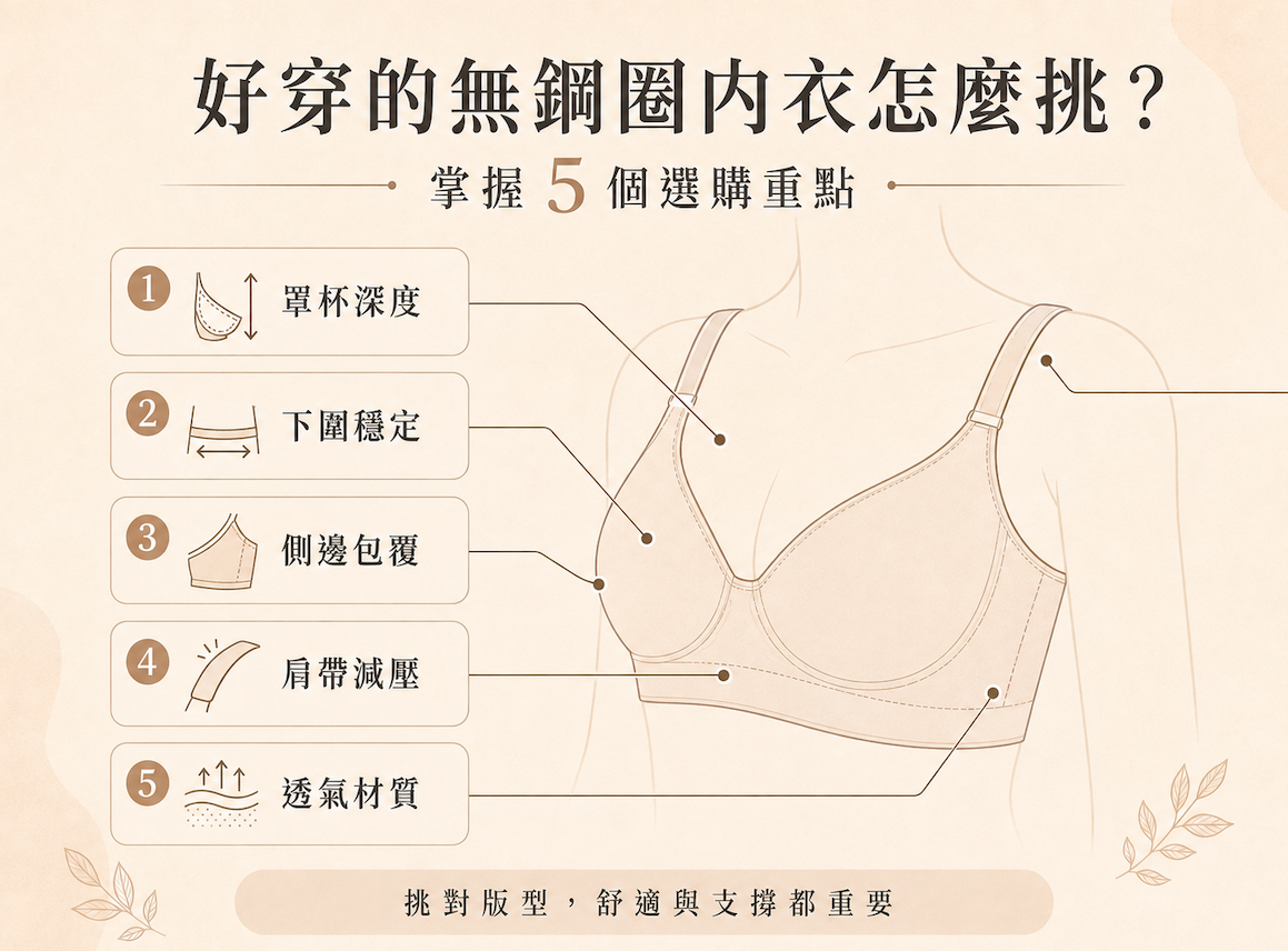 好穿的無鋼圈內衣怎麼挑?