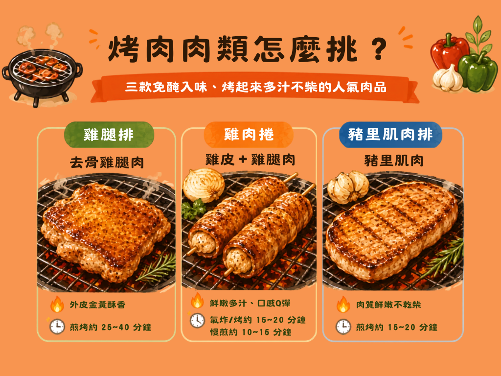 烤肉肉類怎麼挑？三款免醃入味、烤起來多汁不柴的人氣肉品
