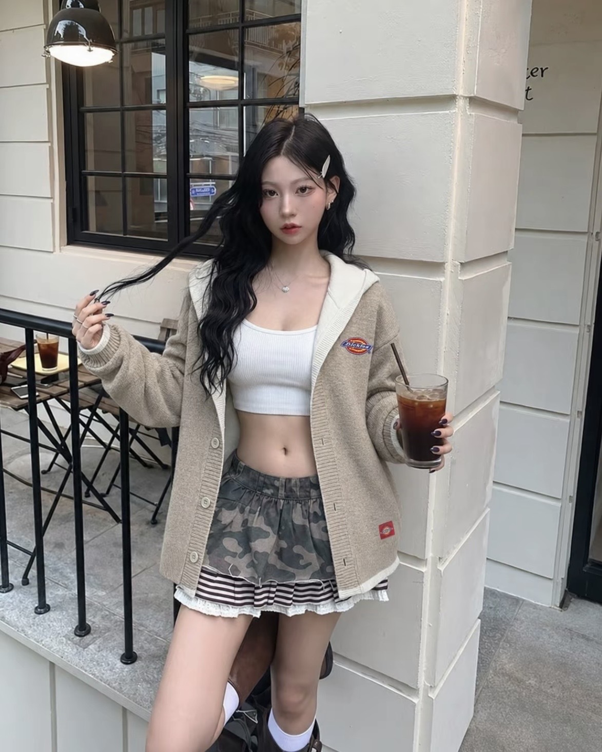 <秋冬必備🍁> Dickies 美式 復古 拼接 撞色 針織 連帽外套 5色