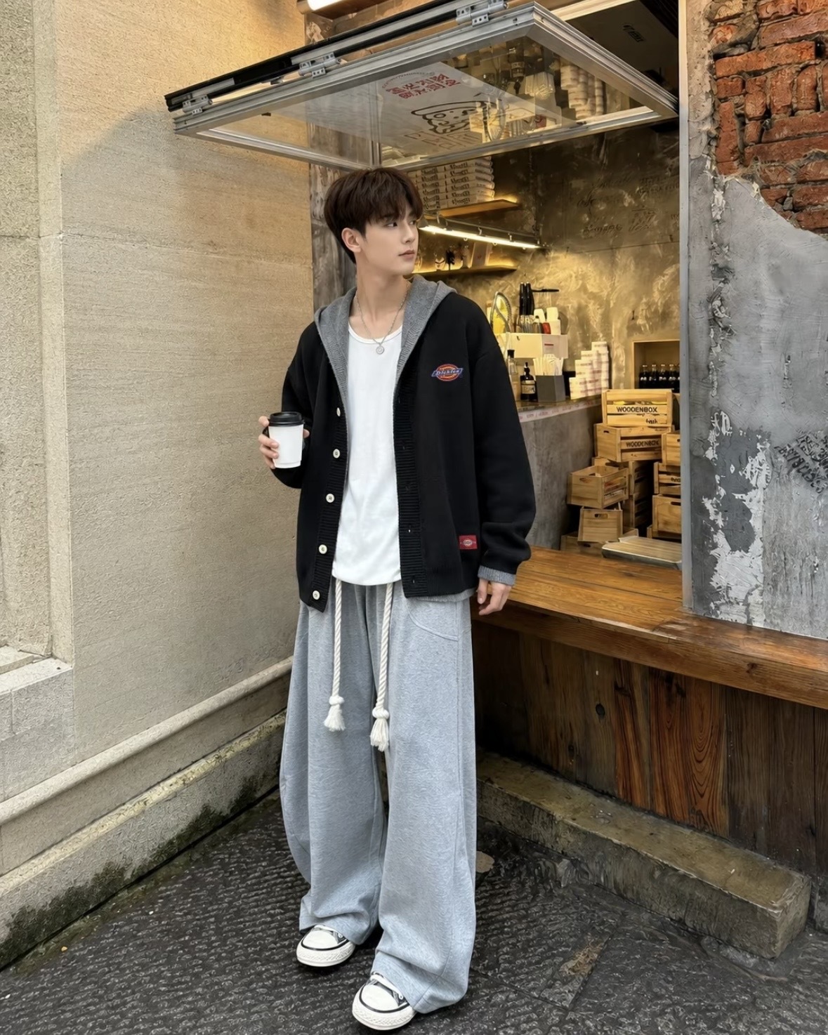 <秋冬必備🍁> Dickies 美式 復古 拼接 撞色 針織 連帽外套 5色