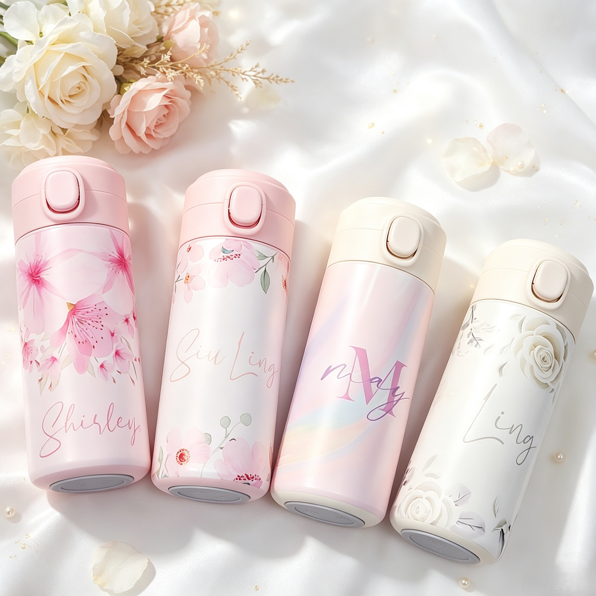 姊妹禮盒 F (定製櫻花手鐲、保溫瓶)