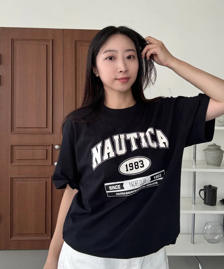 NAUTICA KR 復古拱形 LOGO 短T NTS6026