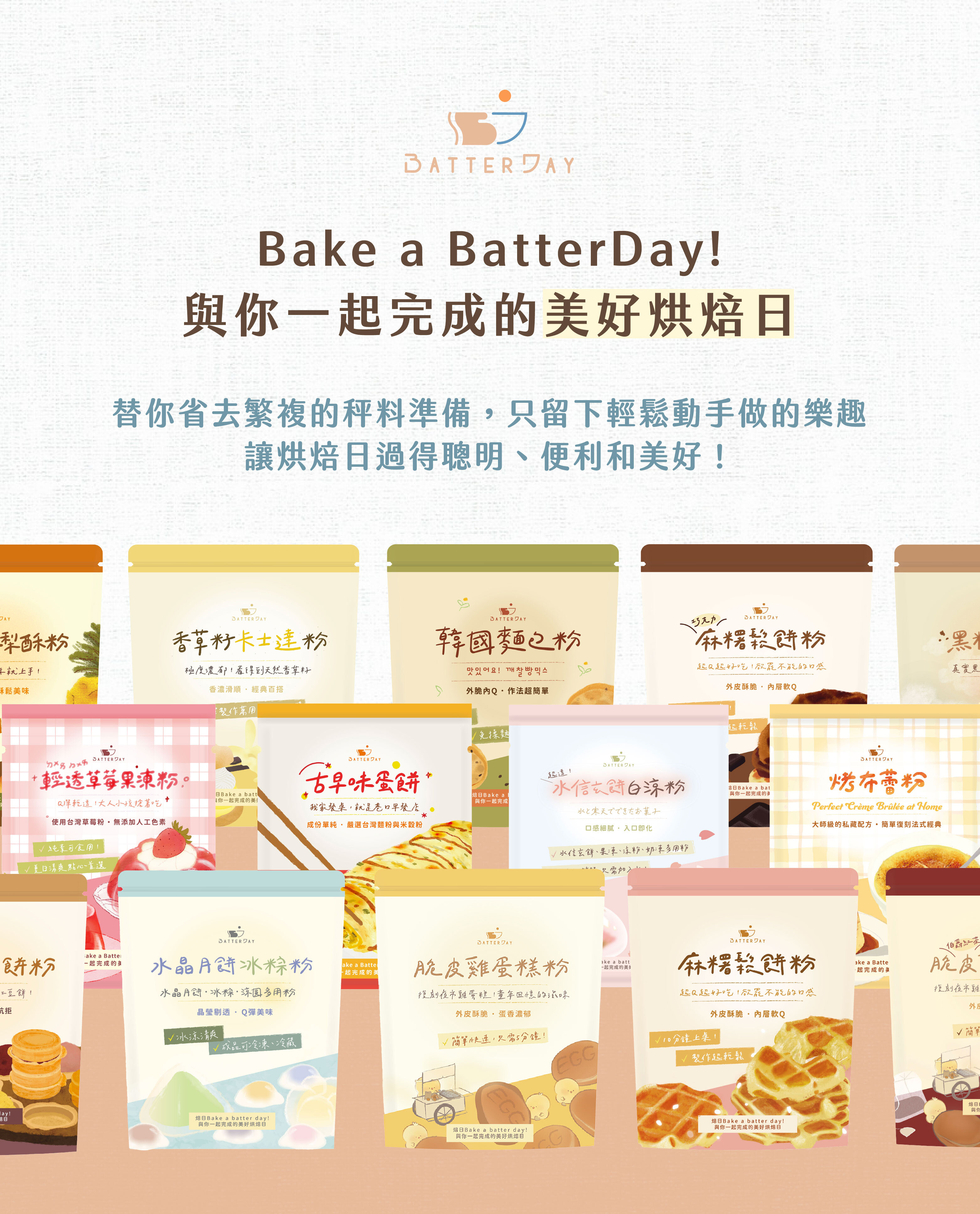 “焙日信任感圖(預拌粉系列)”