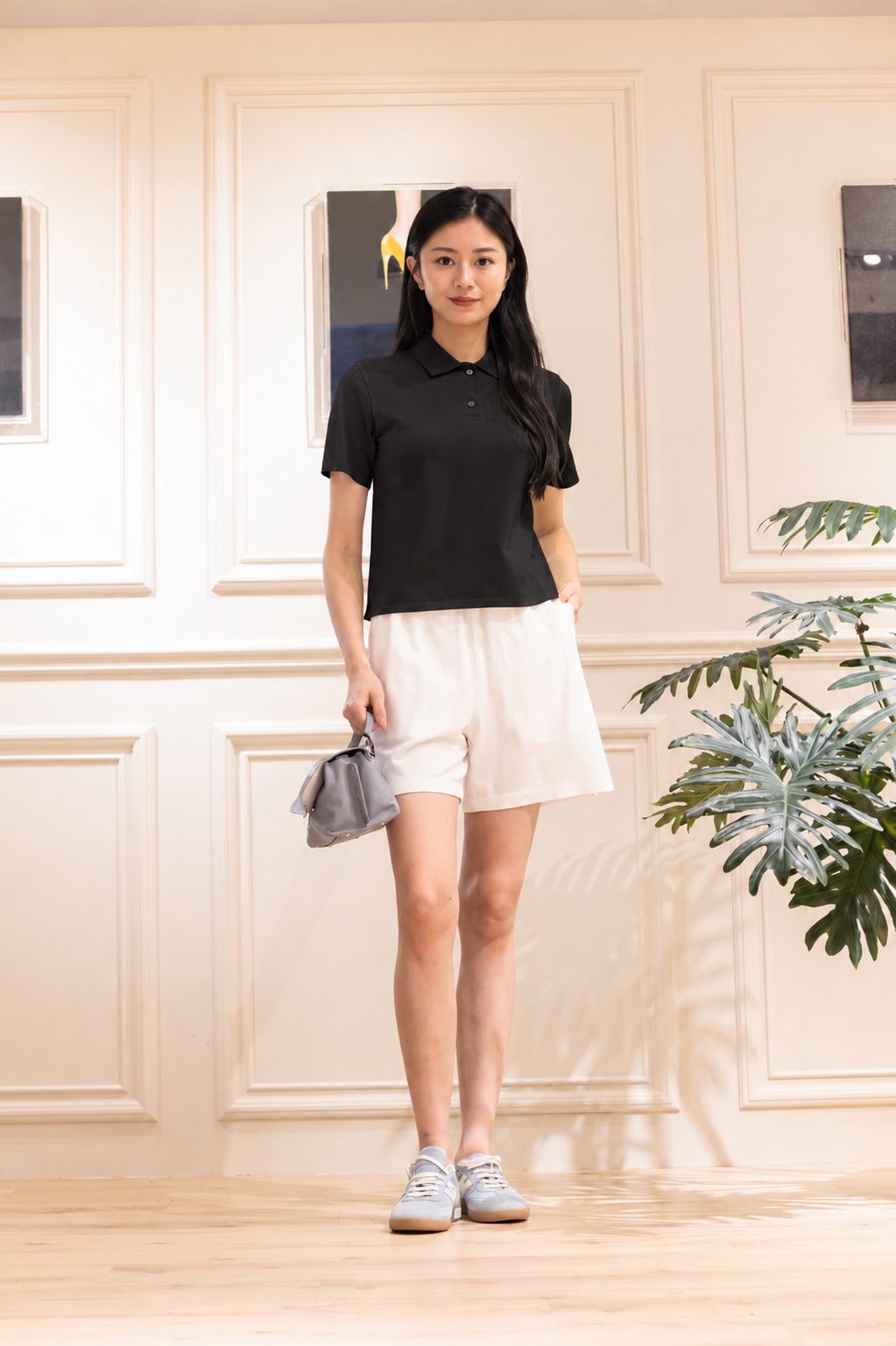 Yolanda 經典POLO衫(黑)