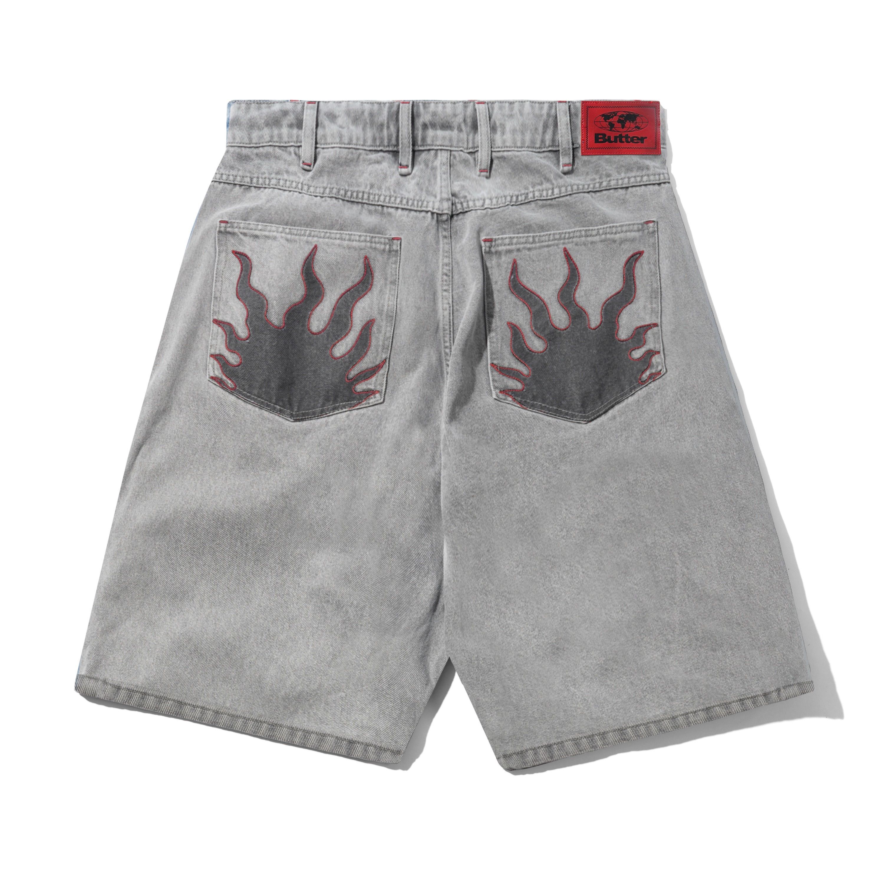 Butter goods - Solar Fade Denim Shorts / Grey Wash