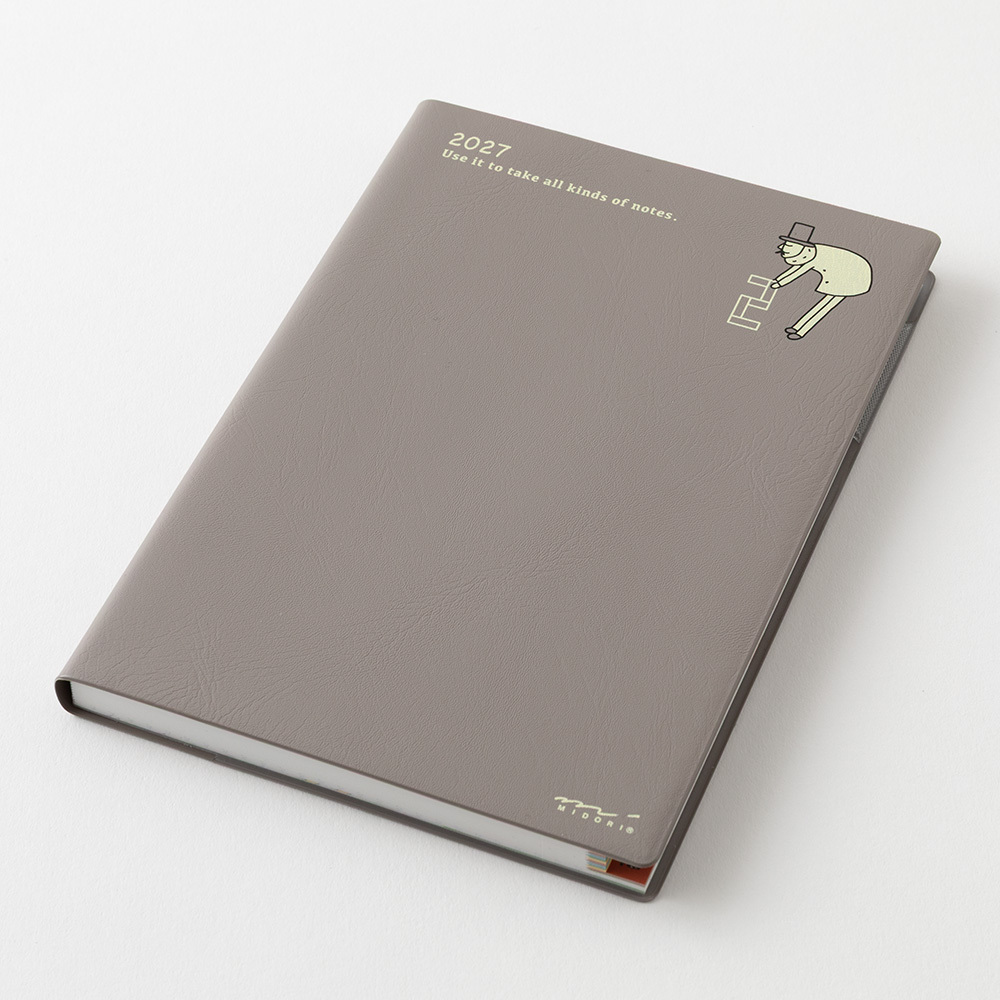 MIDORI｜B6 歐吉桑 Pocket Diary 2027手帳 (月單週)