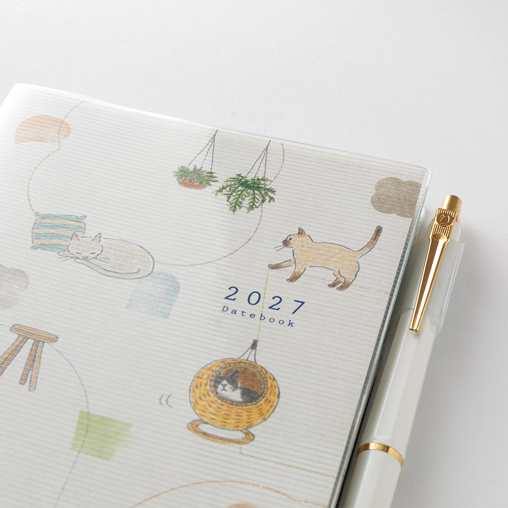 MIDORI｜B6 小貓 Pocket Diary 2027手帳 (月單週)
