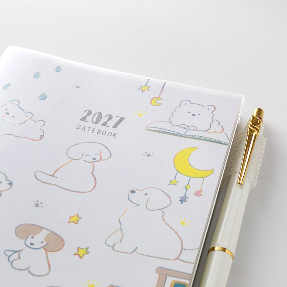 MIDORI｜B6 小狗 Pocket Diary 2027手帳 (月單週)