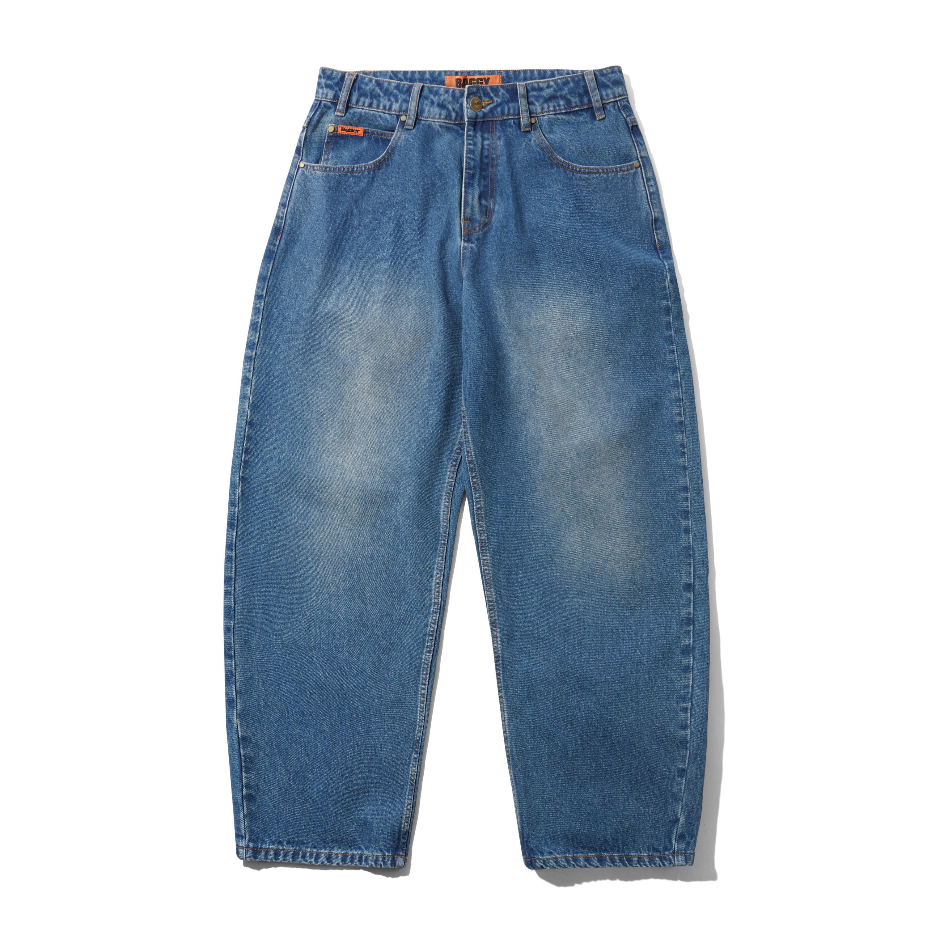 Butter goods - Baggy Denim Jeans / Distressed Indigo