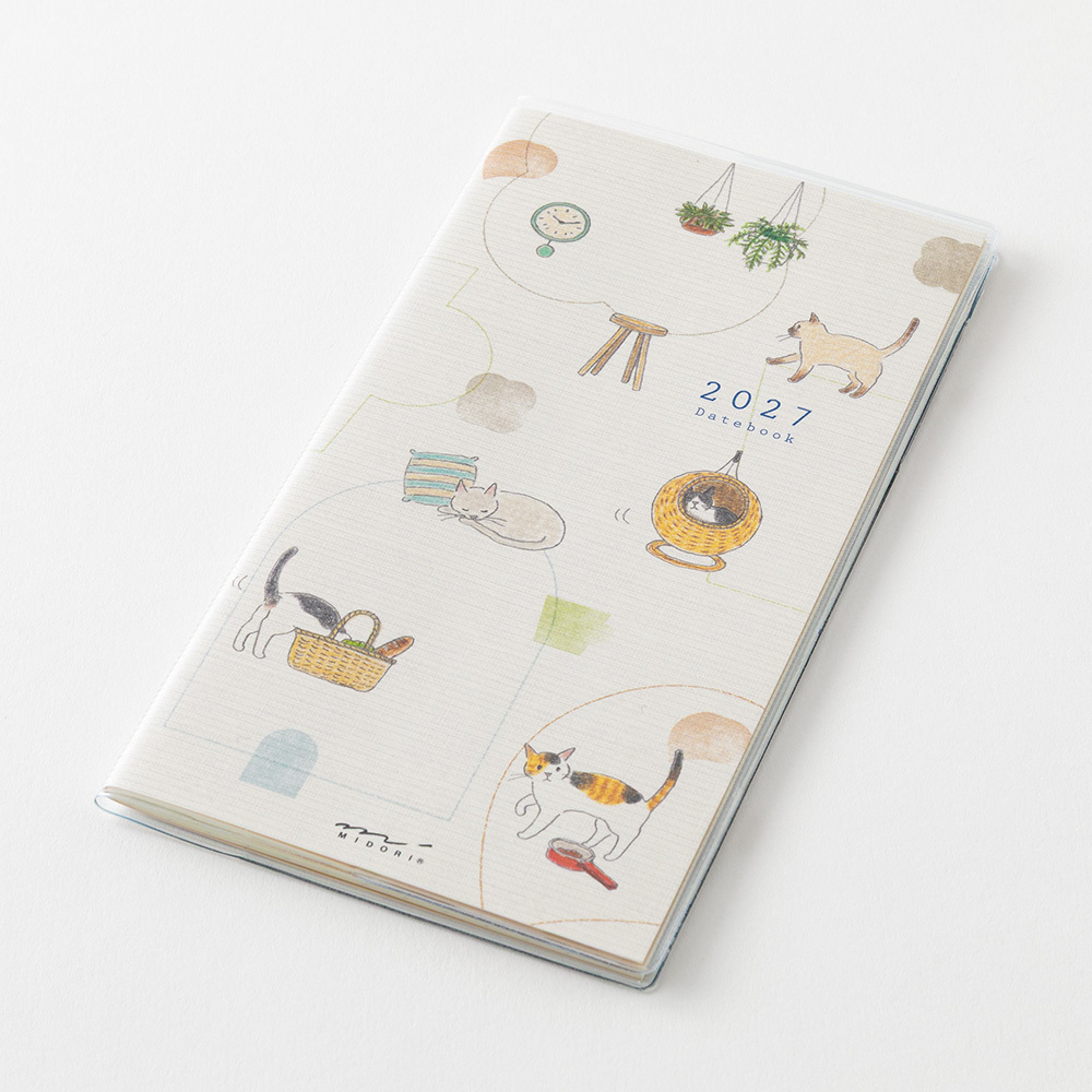 MIDORI｜B6 小貓 Pocket Diary 2027手帳 (月間)
