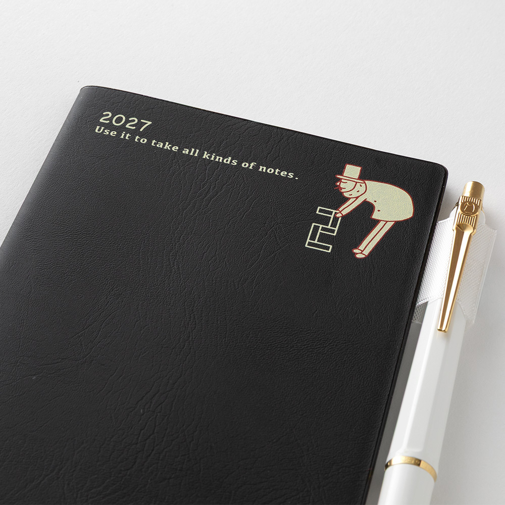 MIDORI｜歐吉桑 Pocket Diary 2027手帳長形 (月間)