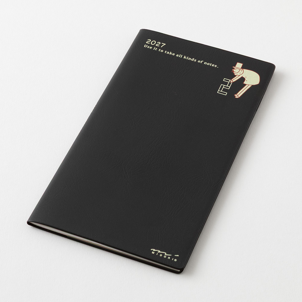 MIDORI｜歐吉桑 Pocket Diary 2027手帳長形 (月間)
