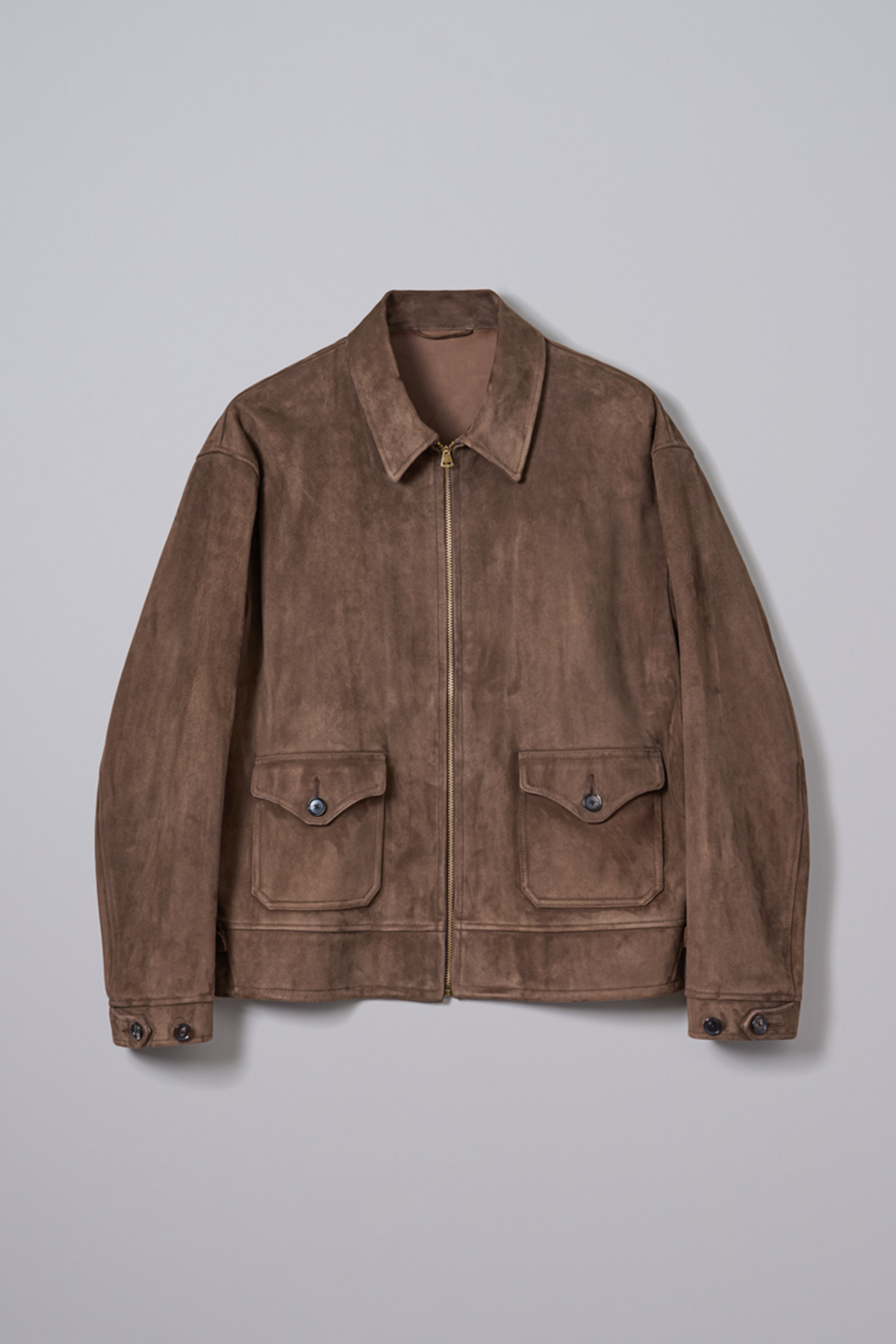 KAPTAIN SUNSHINE GOAT SUEDE SPORTS JACKET