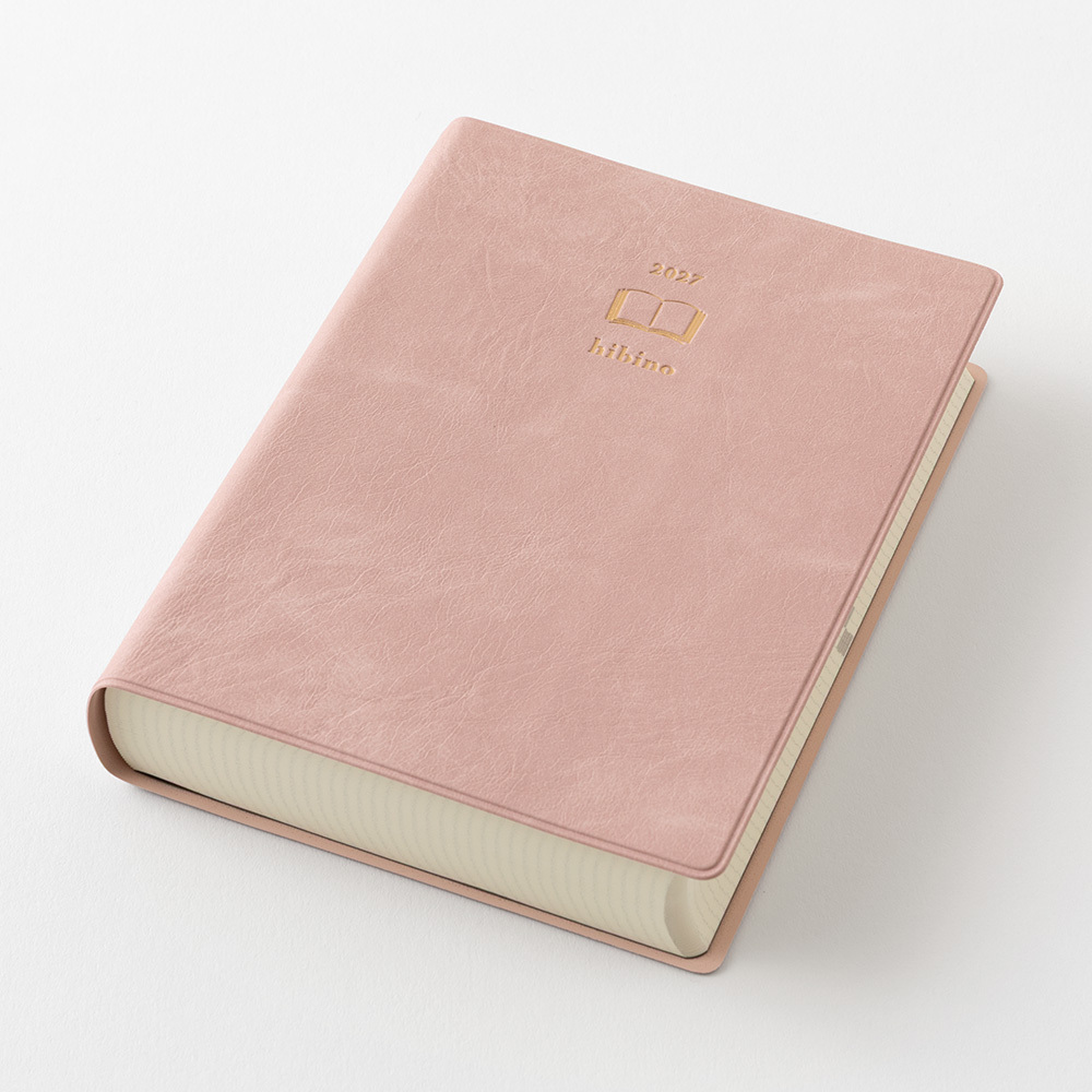 MIDORI |2027 Diary hibino手帳一日兩頁A6 - 粉色