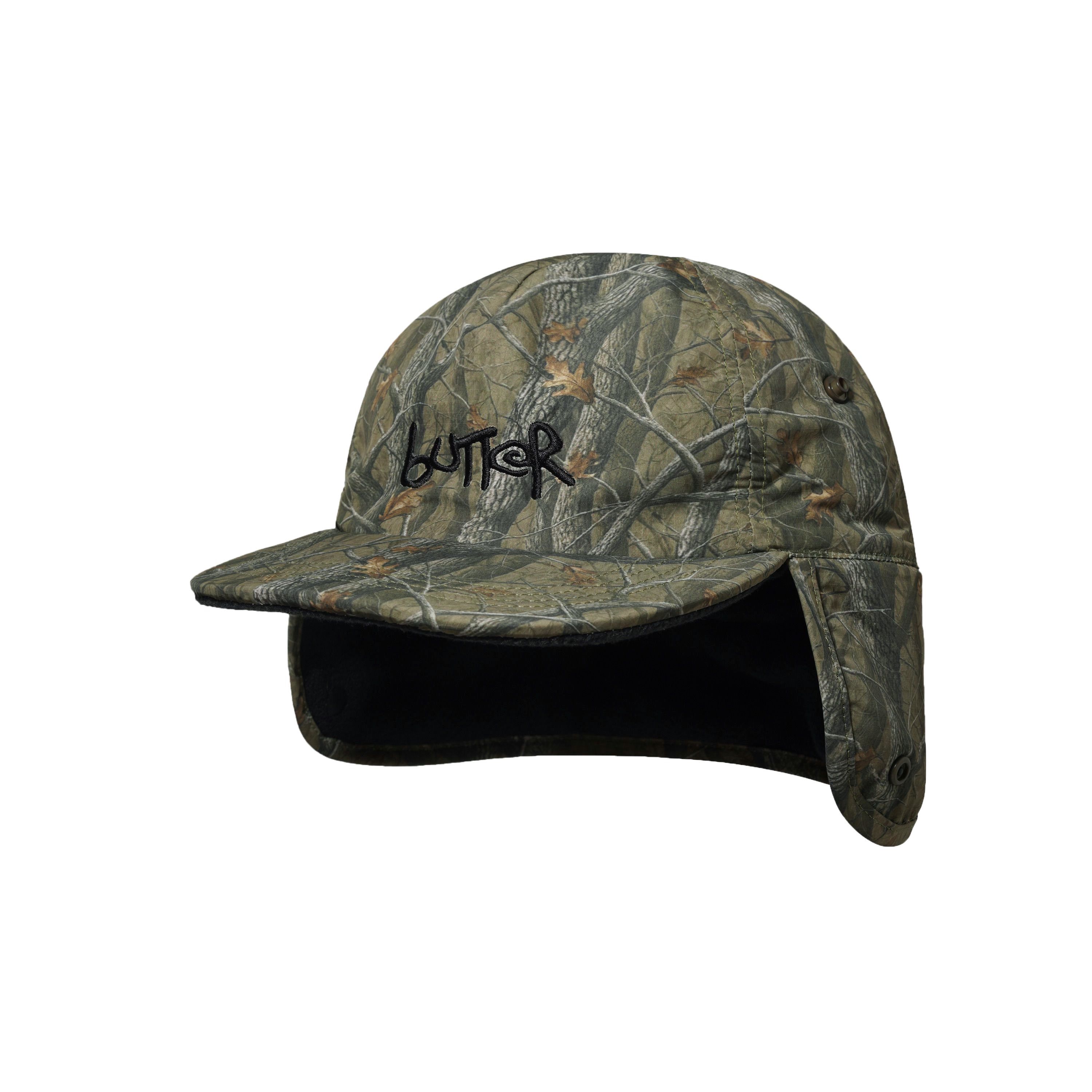 Butter goods - Polartec Reversible Trapper Cap,Forest Camo / Navy