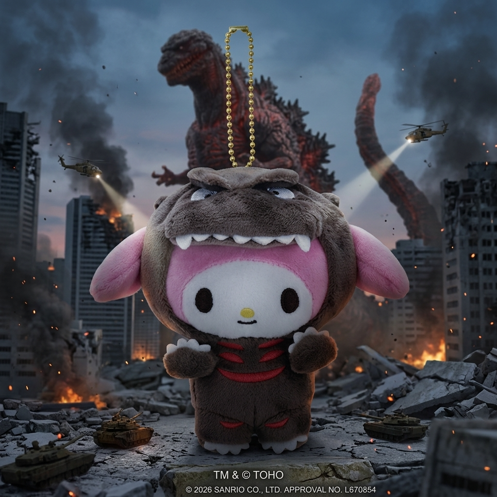 Sanrio x Godzilla 三麗鷗 哥吉拉 聯名 娃娃 吊飾 七款