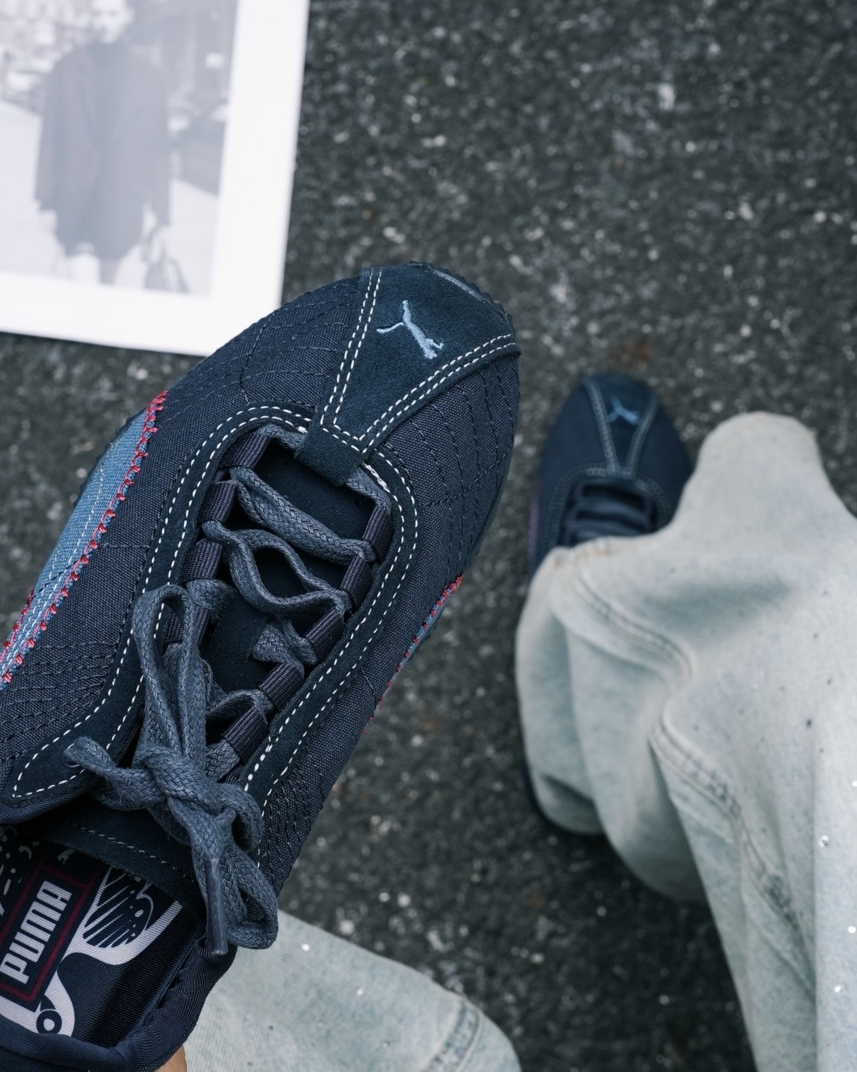 PUMA H-STREET  "Once A Year" 七夕限定 靛藍 撞色牛仔 丹寧拼接 外縫線 薄底鞋 男女鞋 409611-01 / 預購