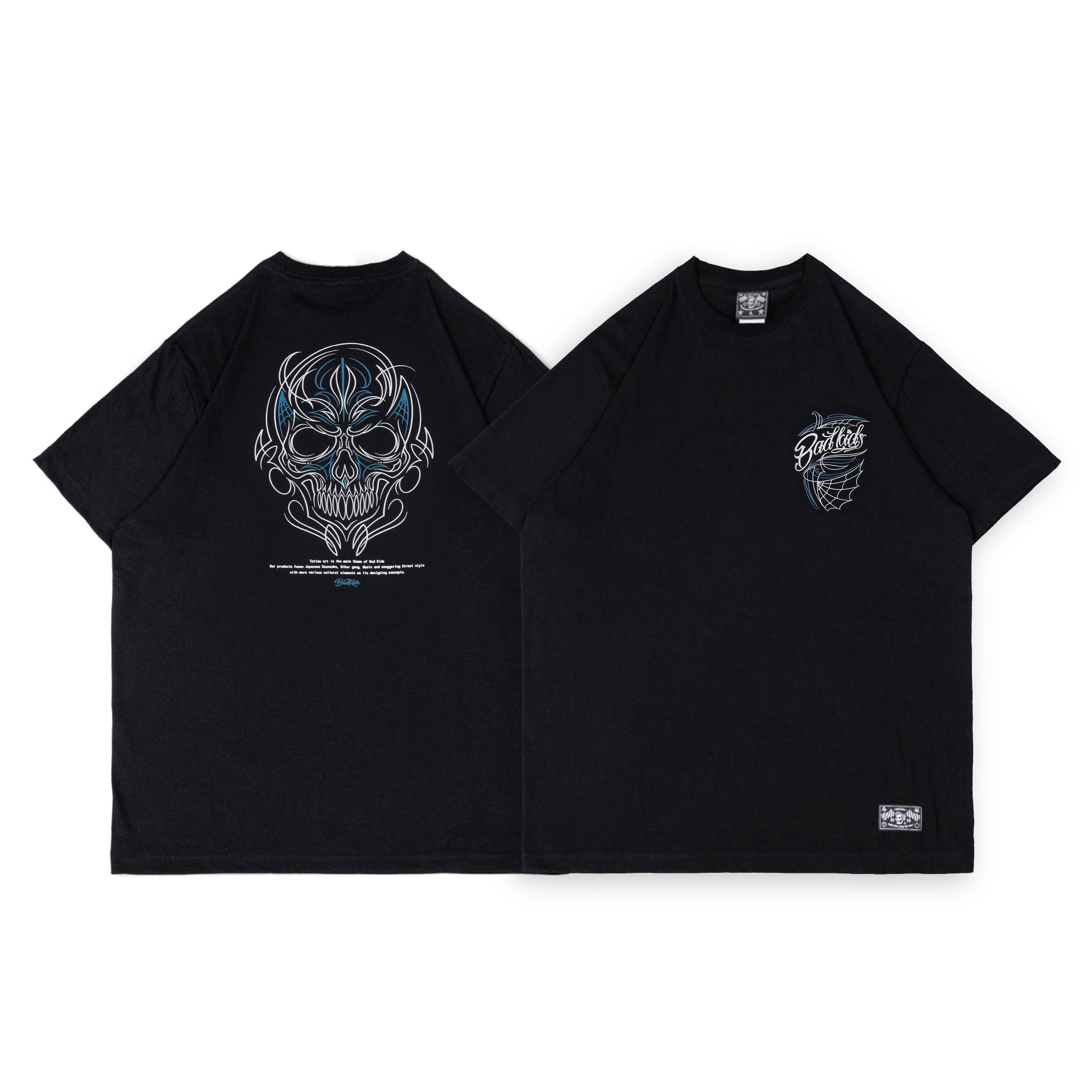 BAD KIDS 惡童 26S/S Pinstriping Skull Tee (美式拉線骷髏短Tee)