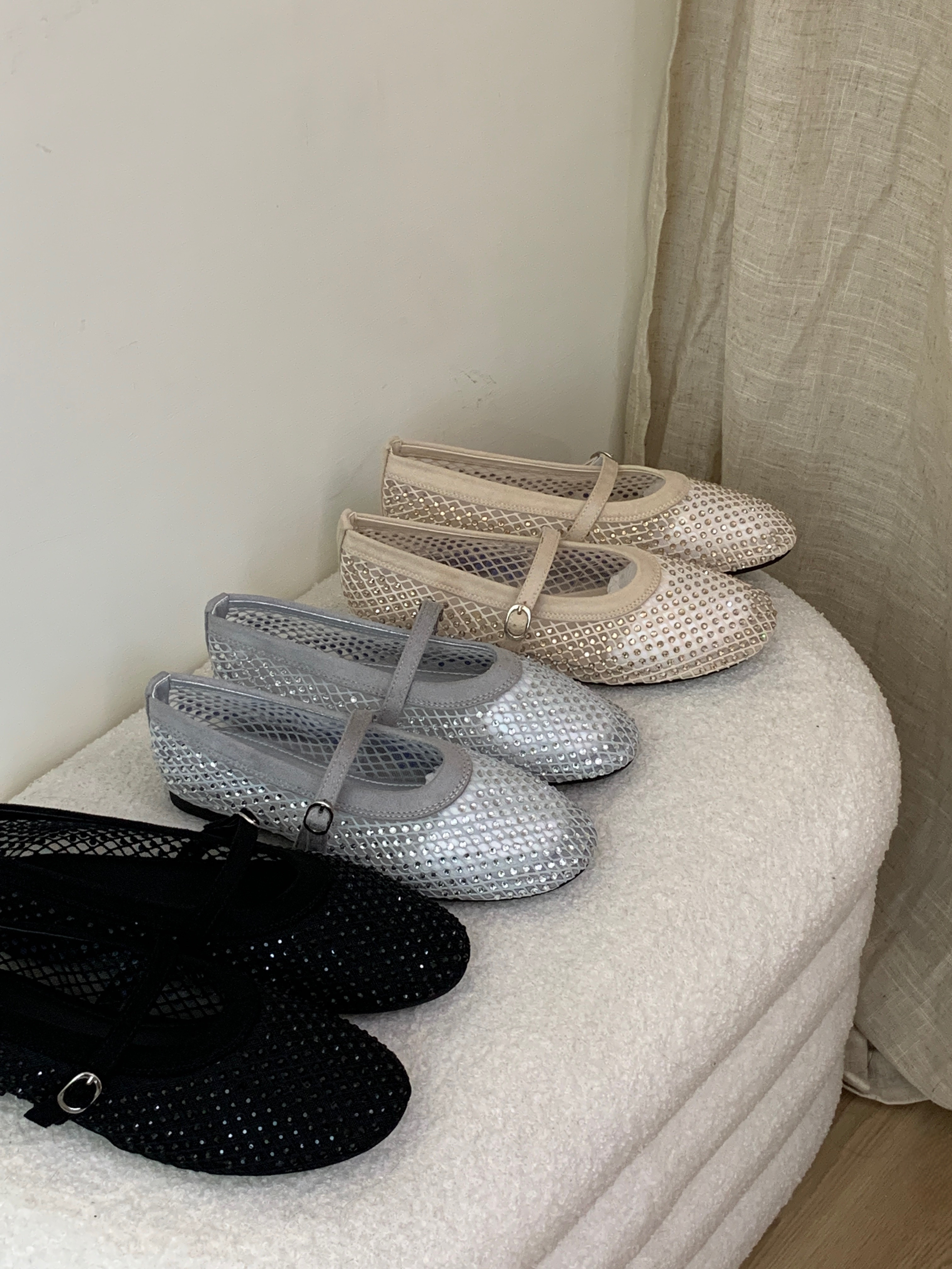 閃亮好走漁網鞋 4色
