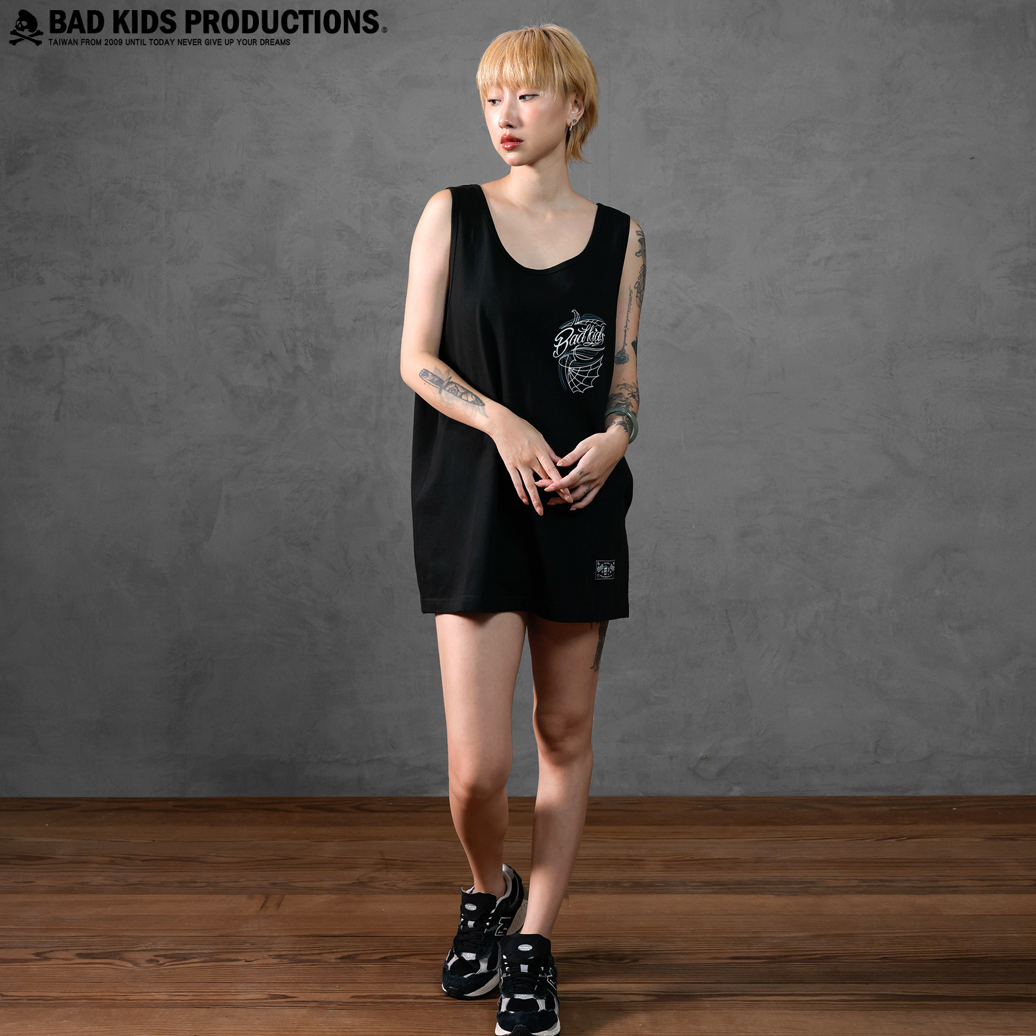 BAD KIDS 惡童 26S/S Pinstriping Skull Tank Top (230g 全棉加厚背心 )