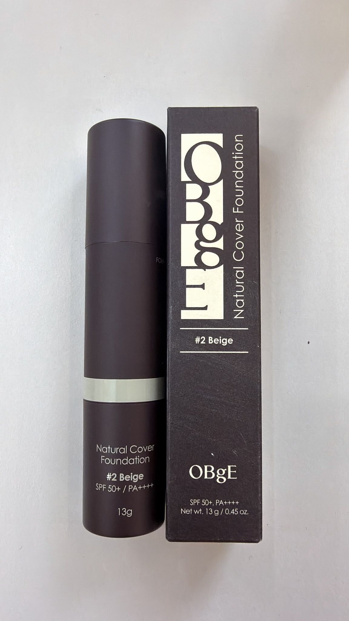 VJ88 OBGE Natural Cover Foundation #2 Beige SPF50+ / PA++++ 自然遮瑕粉底棒 15g#2