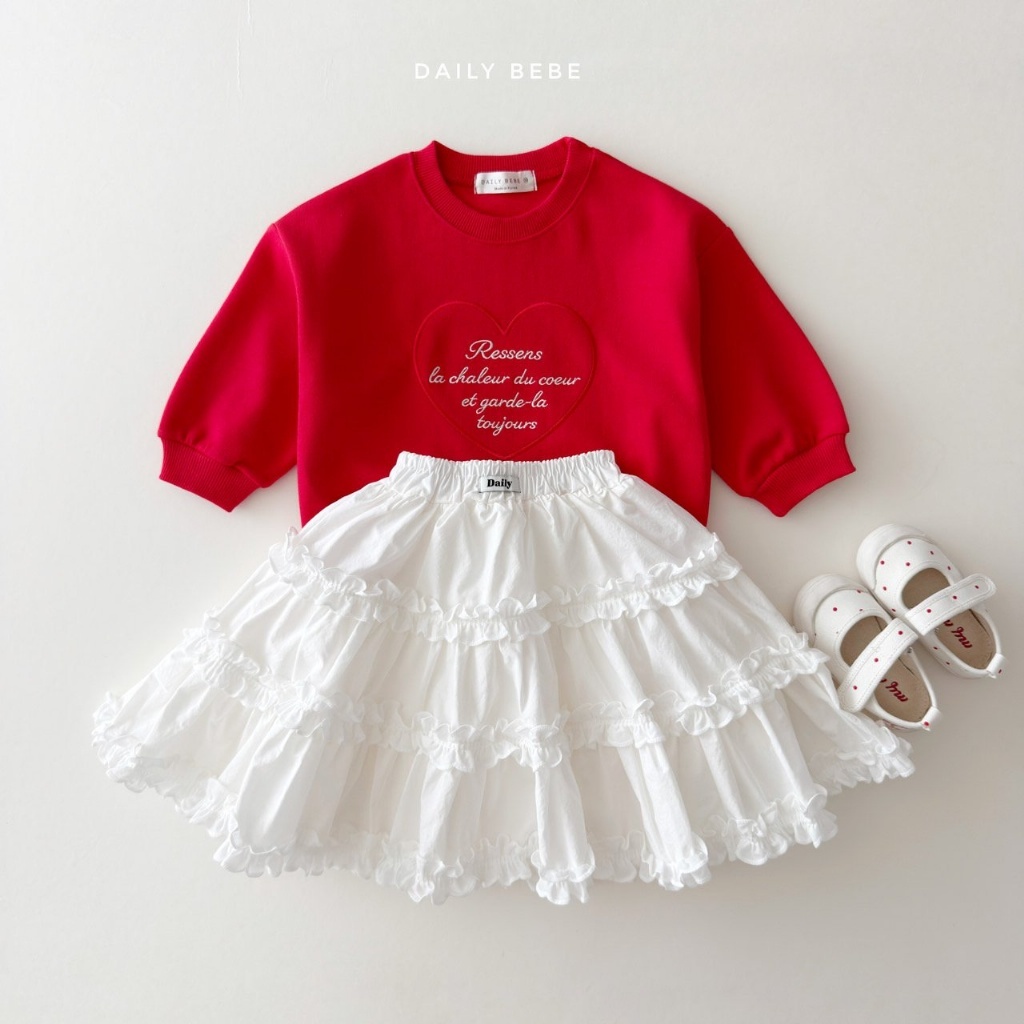 正韓秋Daily Bebe 三色刺繡愛心字母上衣