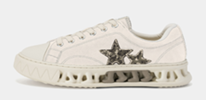 DV005 SEVEN EIGHT UNDER M-6 GRAPHIC LOW TOP 刺繡星星厚底帆布鞋