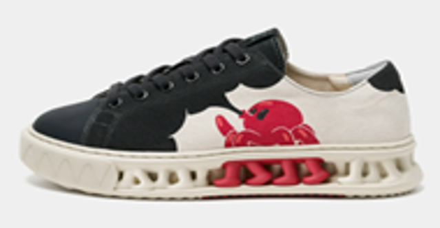 DV001 SEVEN EIGHT UNDER A-2 OCTO LOW TOP 怪獸章魚帆布鞋 紅色