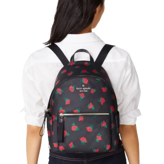 包郵優惠 Kate Spade New York Chelsea Rose Toss Printed Medium Backpack #2608