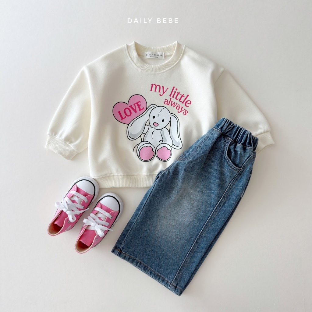 正韓秋Daily Bebe 兩色豬豬兔兔愛心上衣