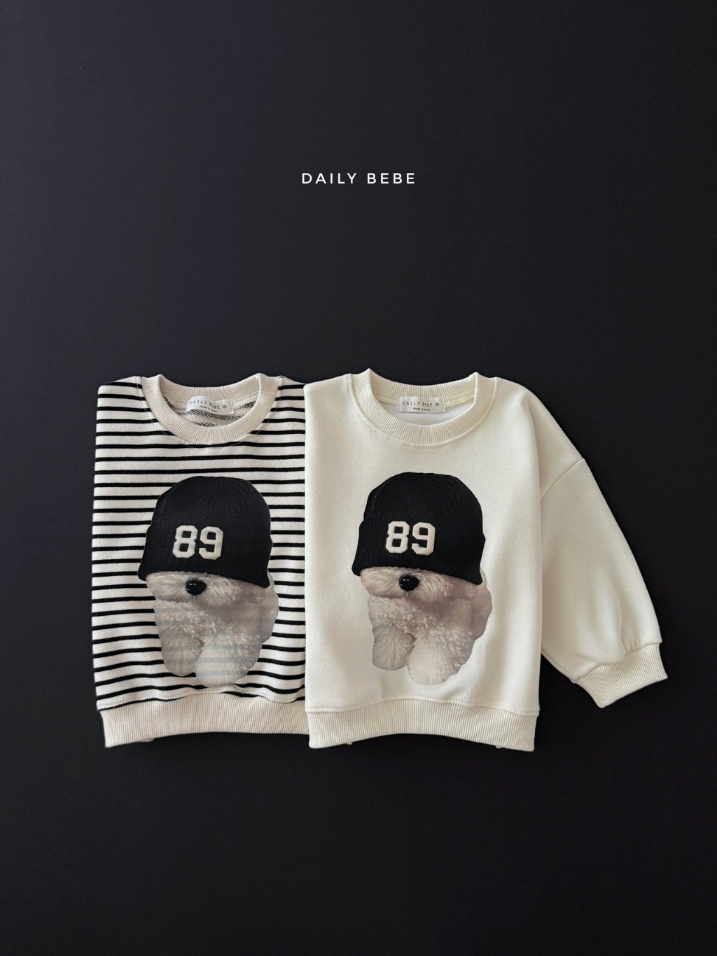 正韓秋Daily Bebe 條紋狗狗上衣