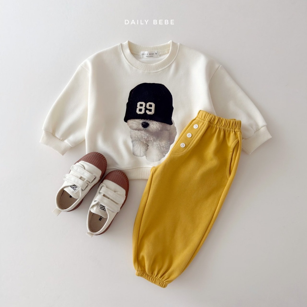 正韓秋Daily Bebe 米白狗狗上衣