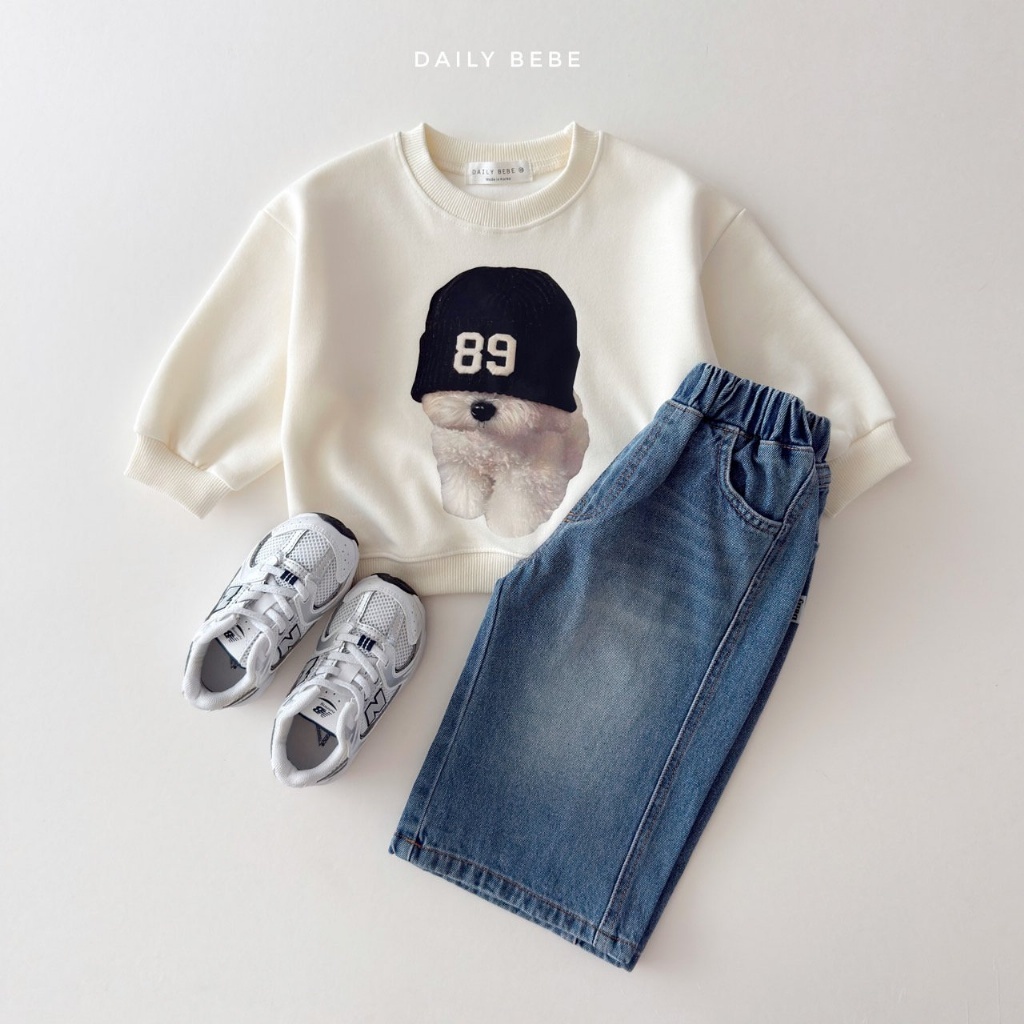 正韓秋Daily Bebe 米白狗狗上衣