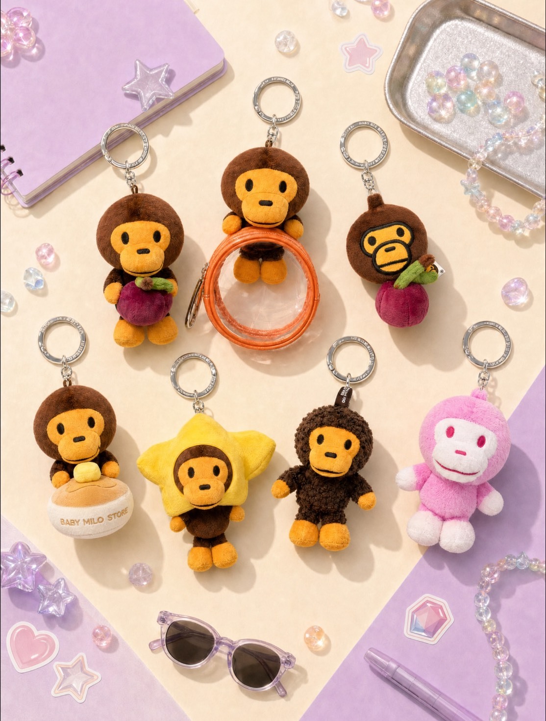 【APAIR】預購 BABY MILO DOLL KEYCHAIN 猿人娃娃吊飾大集合 共7款