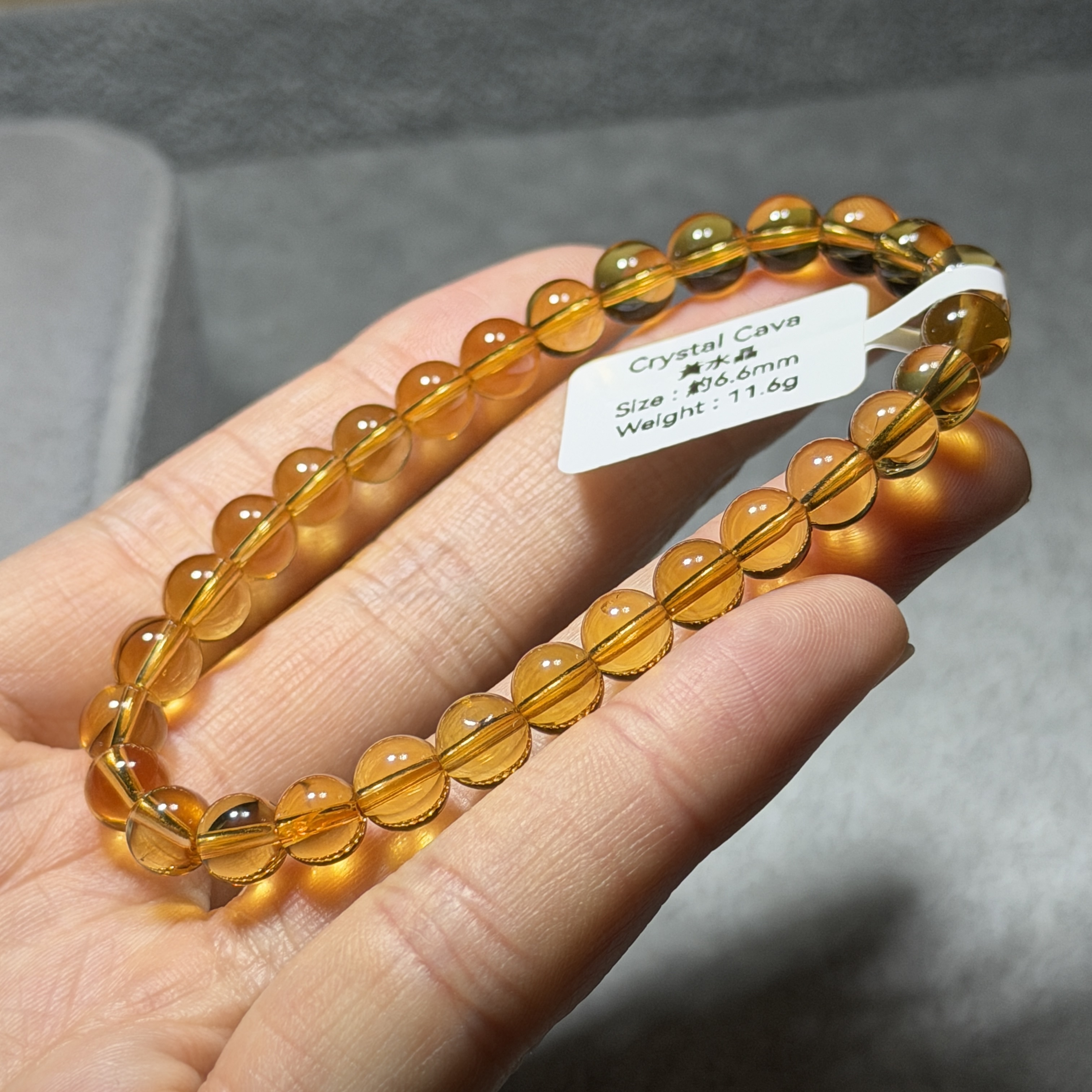 近頂級黃水晶 約6.6mm C1884