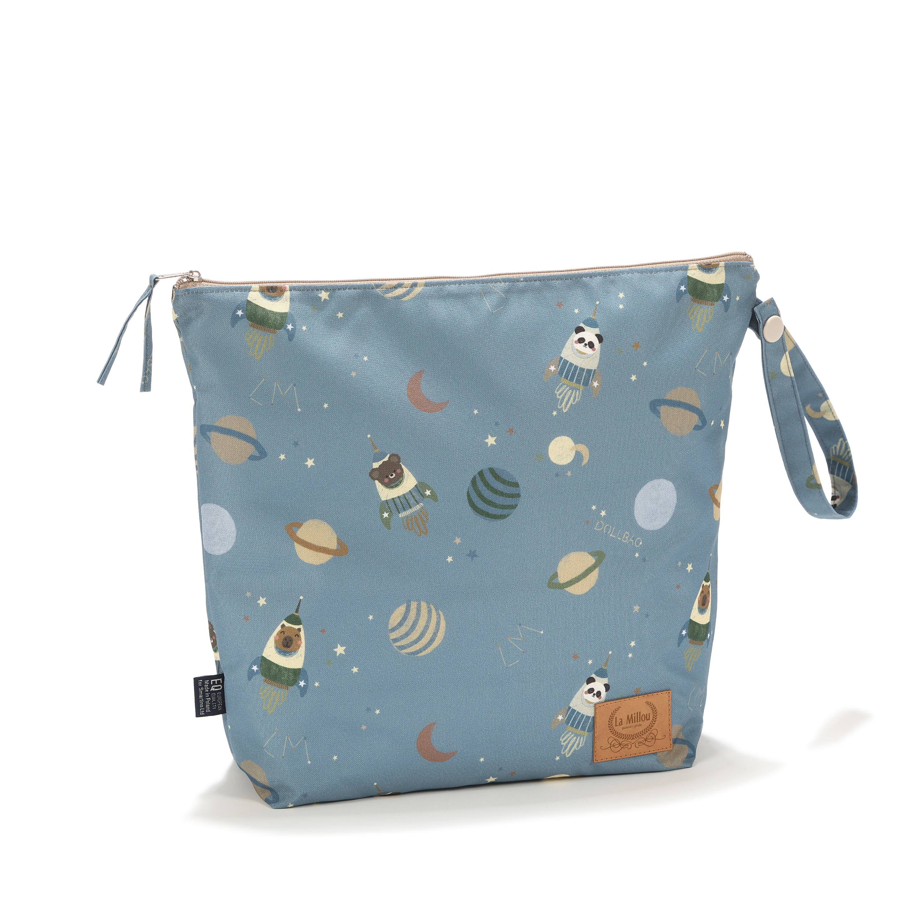 La Millou波蘭 尿布袋加大-方型28x32cm｜星空小宇宙(藍底)
