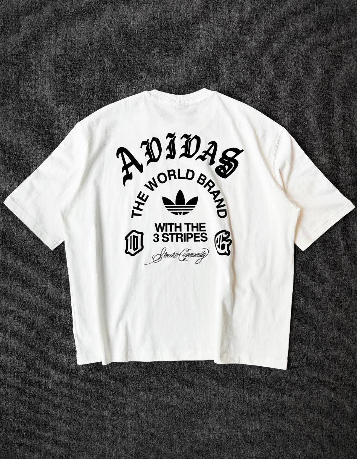 Adidas originals 愛迪達 三葉草 男女同款 白色 歌德字體 短Tee LD3868