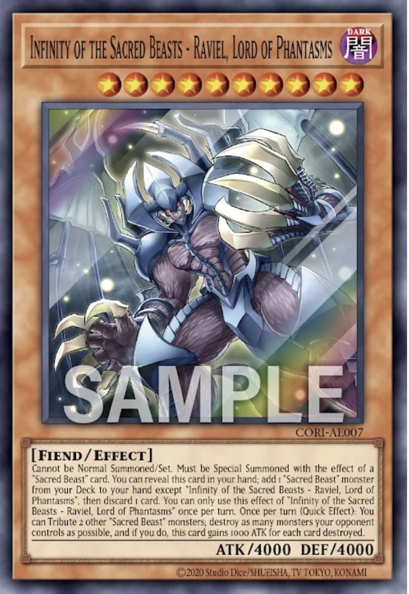 CORI-AE007 Infinity of the Sacred Beasts - Raviel, Lord of Phantasm (SR)
