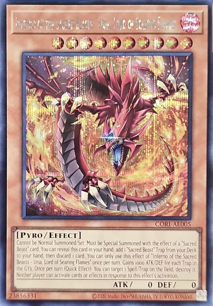 CORI-AE005 Inferno of the Sacred Beasts - Uria, Lord of Searing Flames (SE)