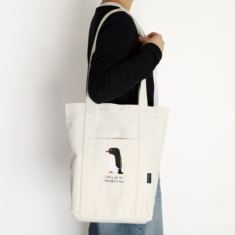 企鵝 北村人 刺繡托特包｜日本Green Flash
