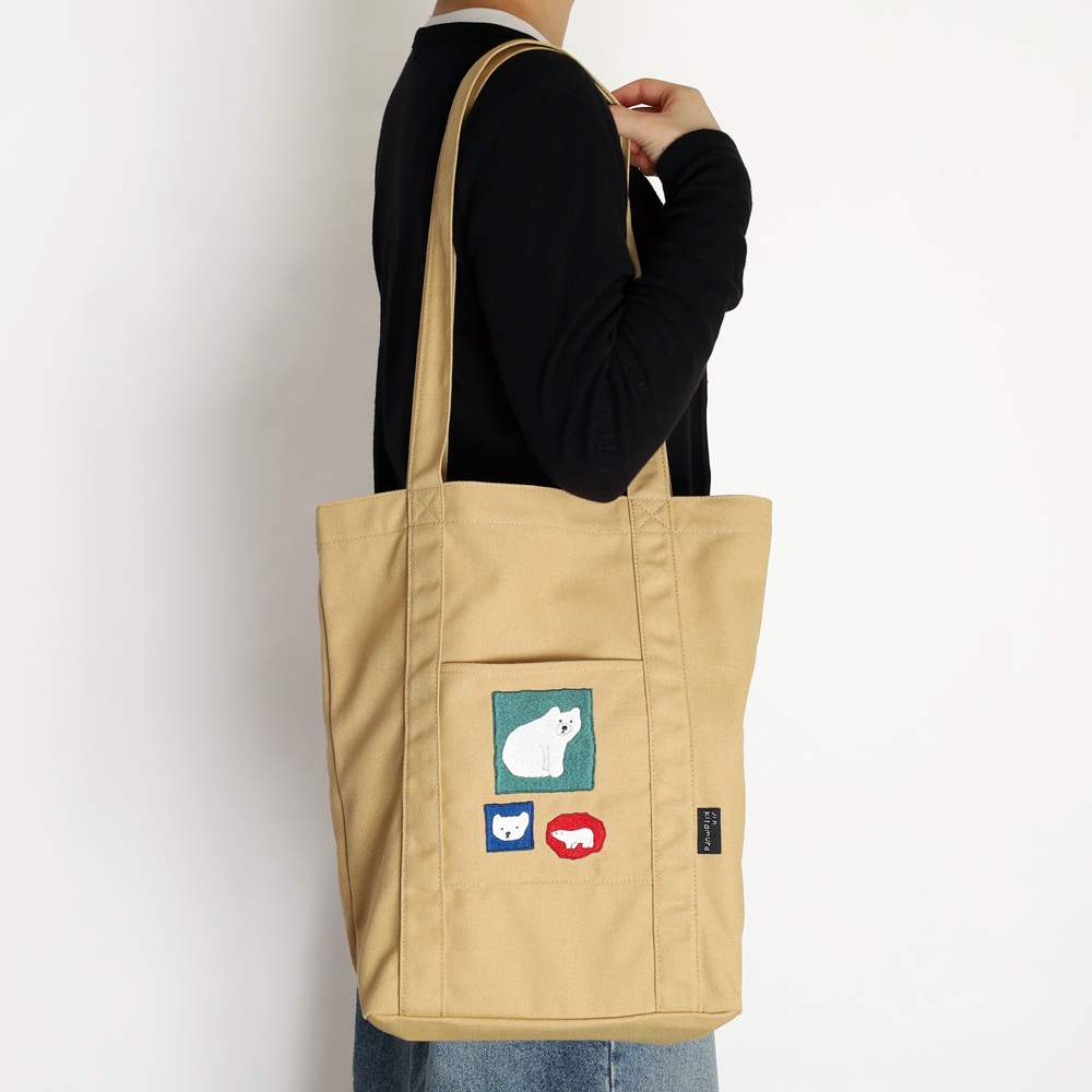 北極熊 北村人 刺繡托特包｜日本Green Flash
