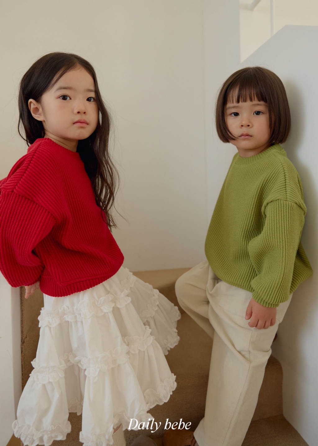 正韓秋Daily Bebe 四色經典果凍色寬鬆大學上衣