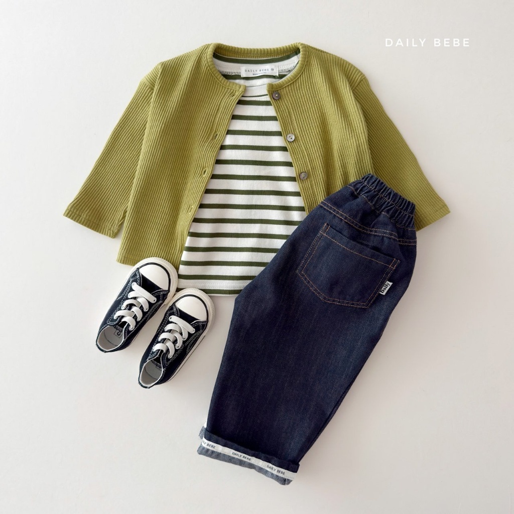 正韓秋Daily Bebe 七色直抗條秋色外套